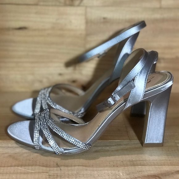 Badgley Mischka Sparkle Heeled Sandal - Picture 1 of 8